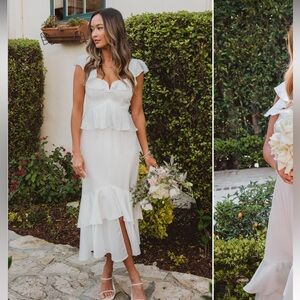 Show Me Your MuMu White Midi Dress